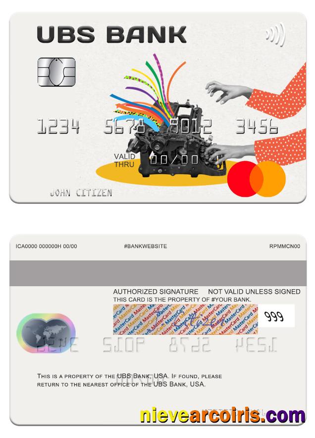 USA UBS Bank mastercard